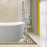 40 in. H x 11 in. W Single Handle Claw Foot Tub Faucet with Hand Shower in Polished Chrome