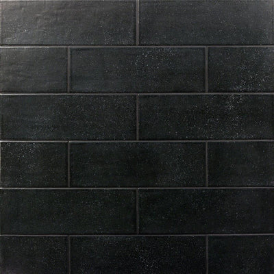 Ivy Hill Tile Piston Camp Black Rock 4 in. x 12 in. 7mm Matte Ceramic Subway Wall Tile (34-piece 10.97 sq. ft. / box)