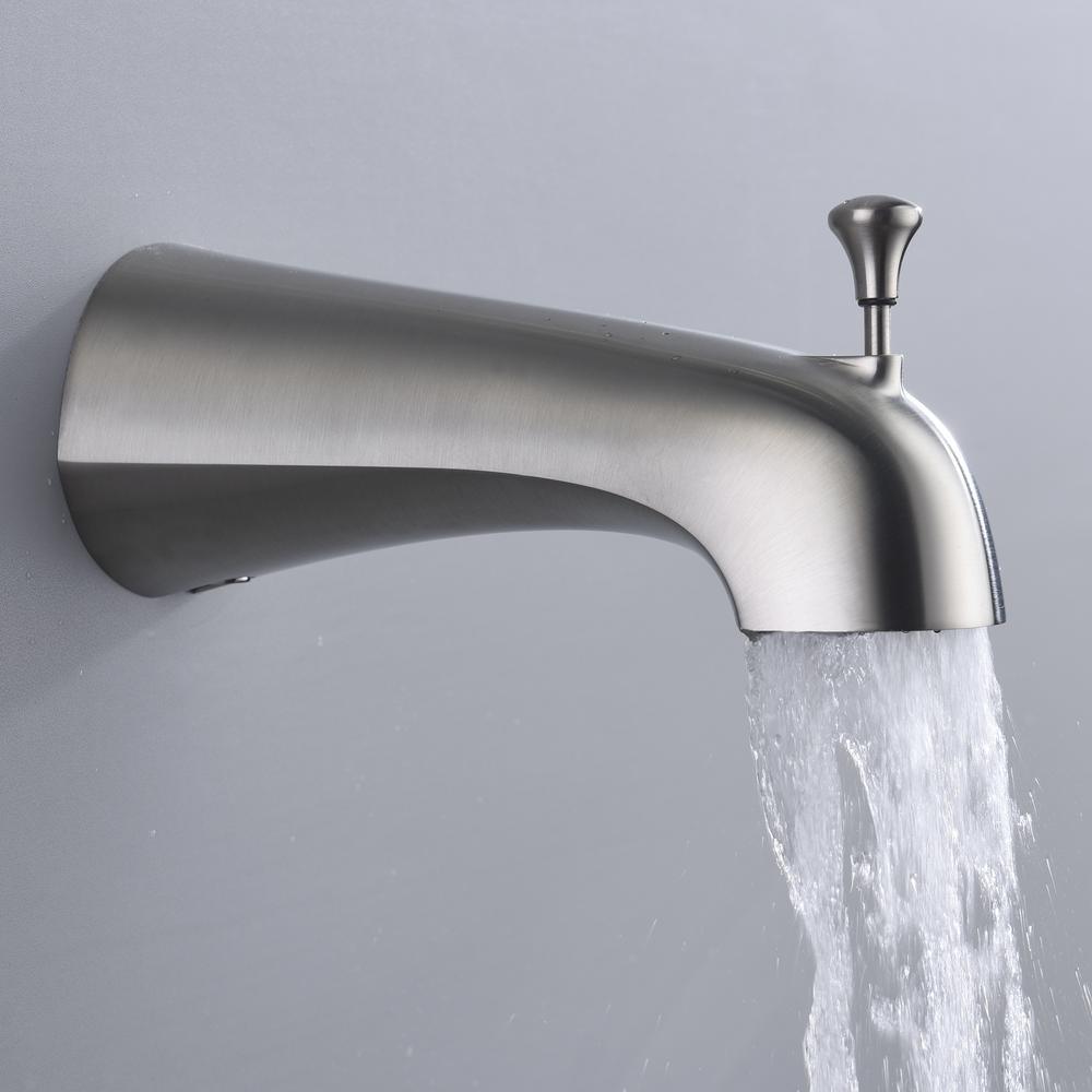 Meno Series Single-Handle 1-Spray Tub and Shower Faucet in Brushed Nickel - Super Arbor