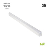 Plug In or Direct Wire Power Connection 2 ft. White 4000K Integrated LED Strip Light (with power cord and linking cord)