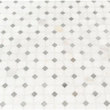 MSI Bianco Dolomite Dotty 12.31 in. x 12.36 in. x 10 mm Polished Marble Mesh-Mounted Mosaic Tile (10.6 sq. ft. / case)