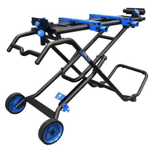 DELTA Steel Adjustable Rolling Miter Saw Stand