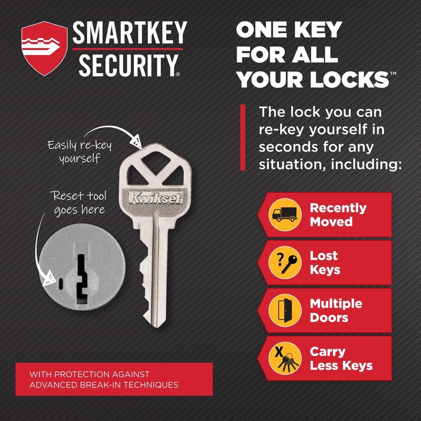 Kwikset Tylo Polished Brass Entry Lock and Double Cylinder Deadbolt, ANSI/BHMA Grade 3, 1-3/4 in.