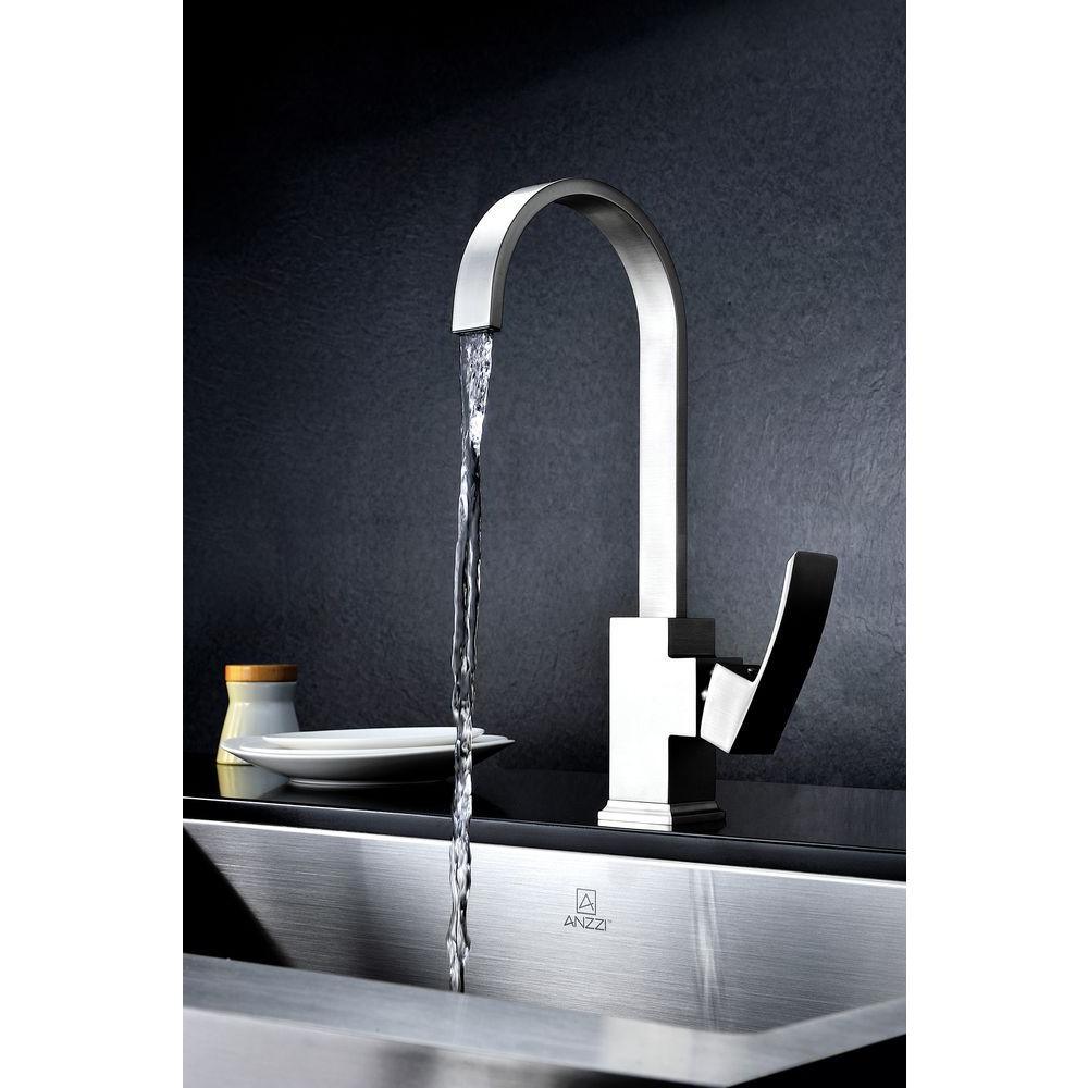 Opus Series Single-Handle Standard Kitchen Faucet in Brushed Nickel - Super Arbor