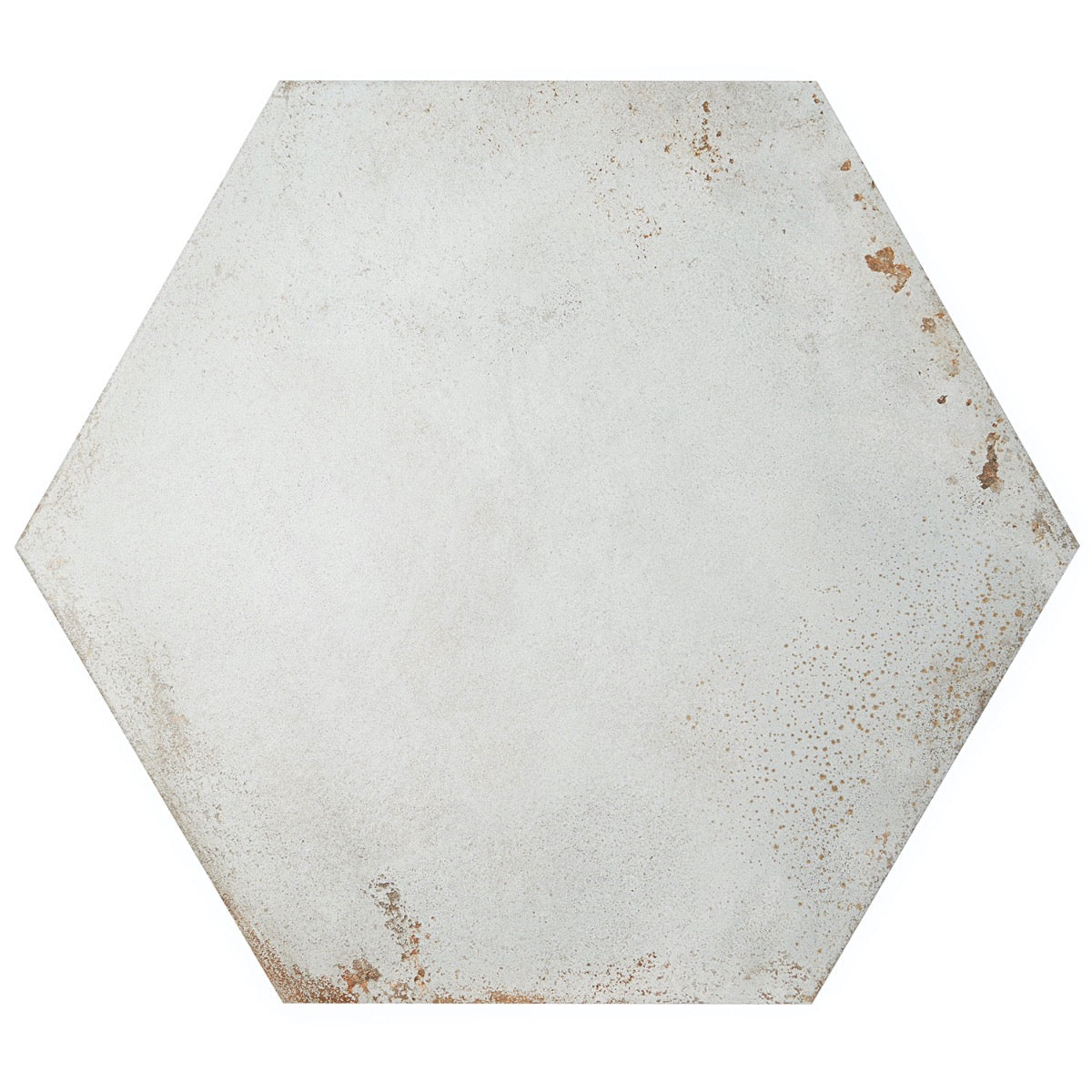 Angela Harris Flatiron White 20" Hexagon Matte Porcelain Tile