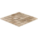 Seville Delfi Beige 2x2 Porcelain Mosaic Tile - Travertine Look