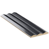 Lux Tile Ponto Metallic Gray Fluted 5x16 3D Polished Porcelain Wall Tile