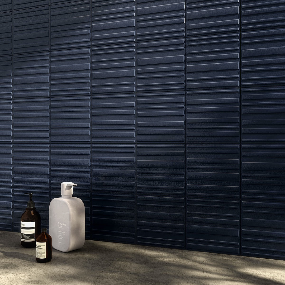 Sydney Blue 8x16 3D Glossy and Matte Ceramic Wall Tile
