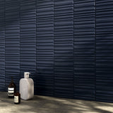Sydney Blue 8x16 3D Glossy and Matte Ceramic Wall Tile