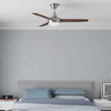 Harbor Breeze Beach Creek 52-in Brushed Nickel LED Indoor Ceiling Fan with Light Kit and Remote (3-Blade)