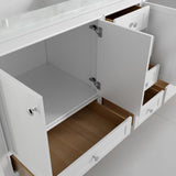 Wyndham Collection Deborah 72-in White Double Sink Bathroom Vanity with White Carrara Natural Marble Top