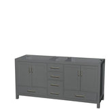 Wyndham Collection Sheffield 70.75-in Dark Gray Bathroom Vanity Cabinet