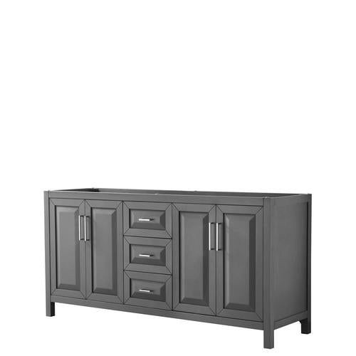 Wyndham Collection Daria 71-in Dark Gray Bathroom Vanity Cabinet