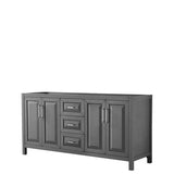 Wyndham Collection Daria 71-in Dark Gray Bathroom Vanity Cabinet