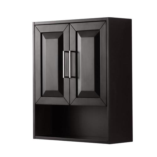 Wyndham Collection Daria 25-in W x 30-in H x 9-in D Dark Espresso Bathroom Wall Cabinet