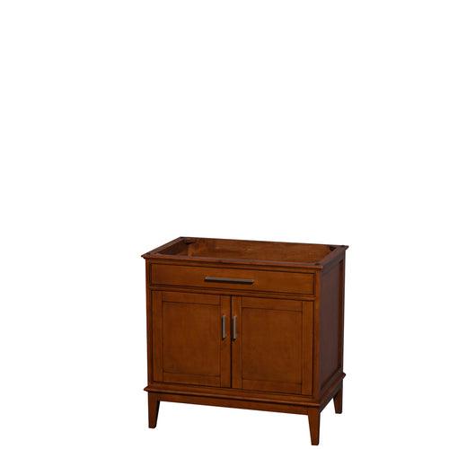 Wyndham Collection Hatton 36-in Light Chestnut Bathroom Vanity Cabinet