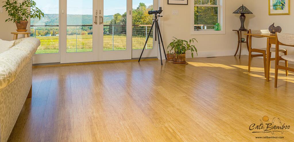 CALI BAMBOO Natural 9/16 in. T x 5.39 in. W x 72 in. L Solid Wide T&G Bamboo Flooring, 27.01 sq. ft./Carton