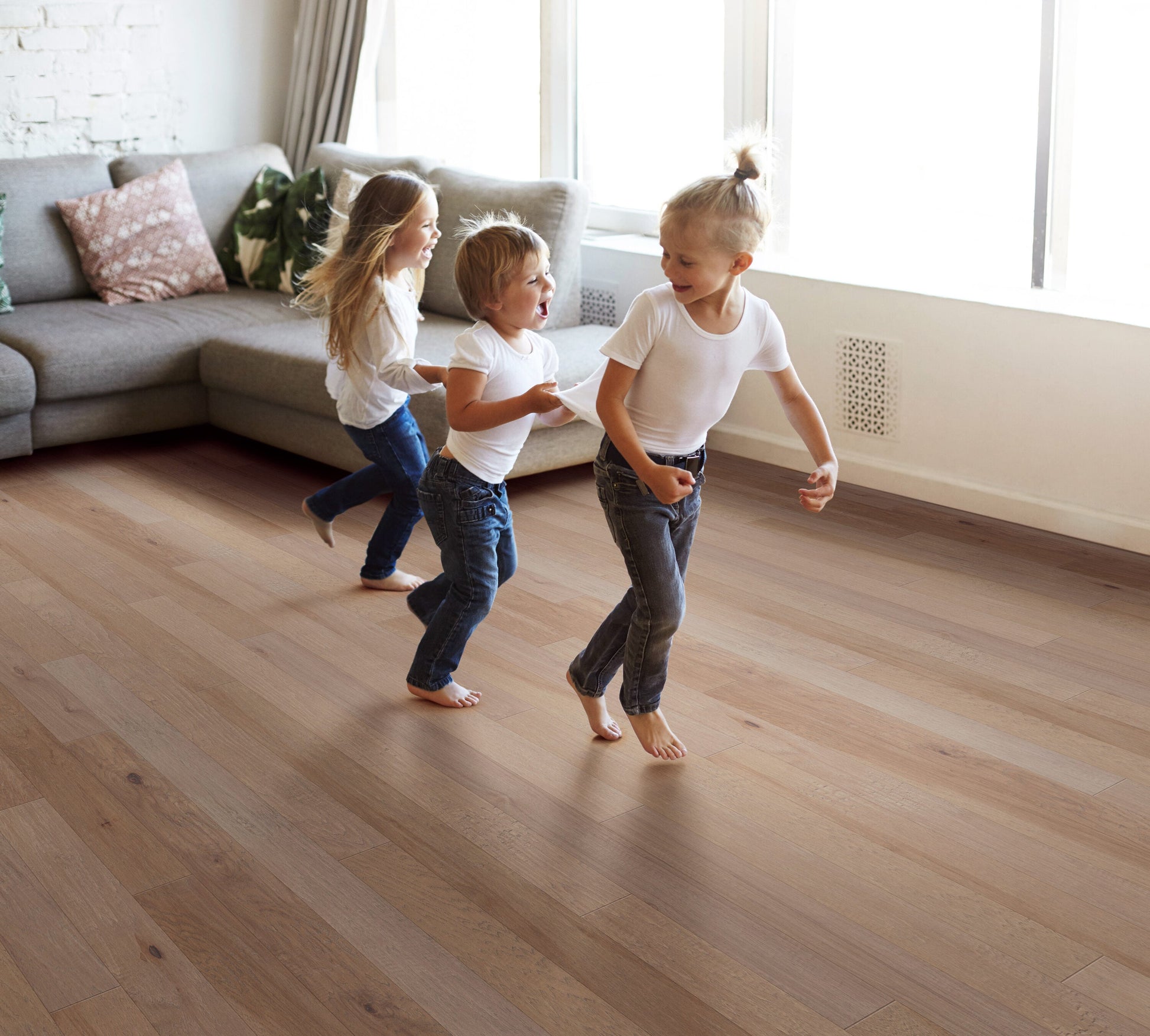 Shaw Hickory Jennings hardwood flooring — detail view