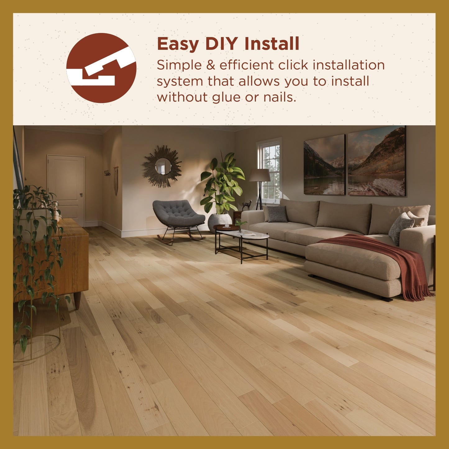 Shaw Oak Umber hardwood flooring — view 9