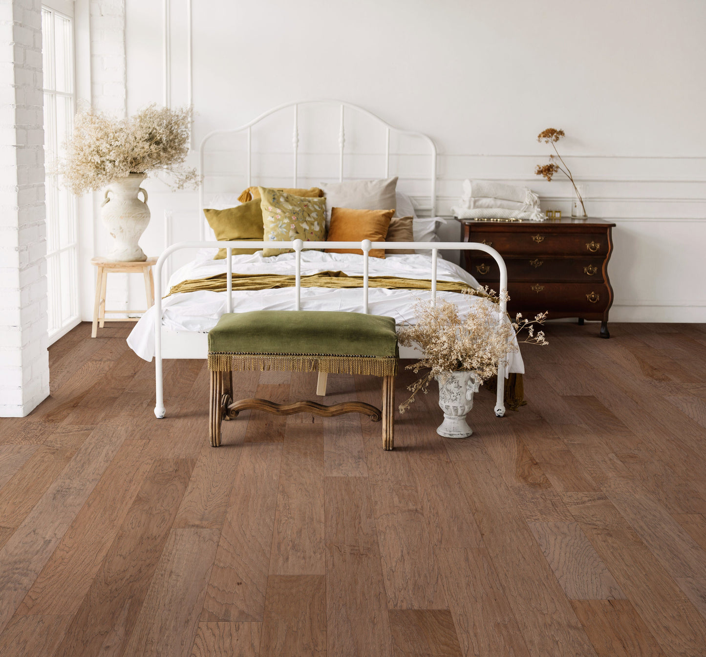 Shaw Hickory Rodgers hardwood flooring — installed room view