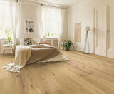 Shaw White oak Sunset Park hardwood flooring — installed room view