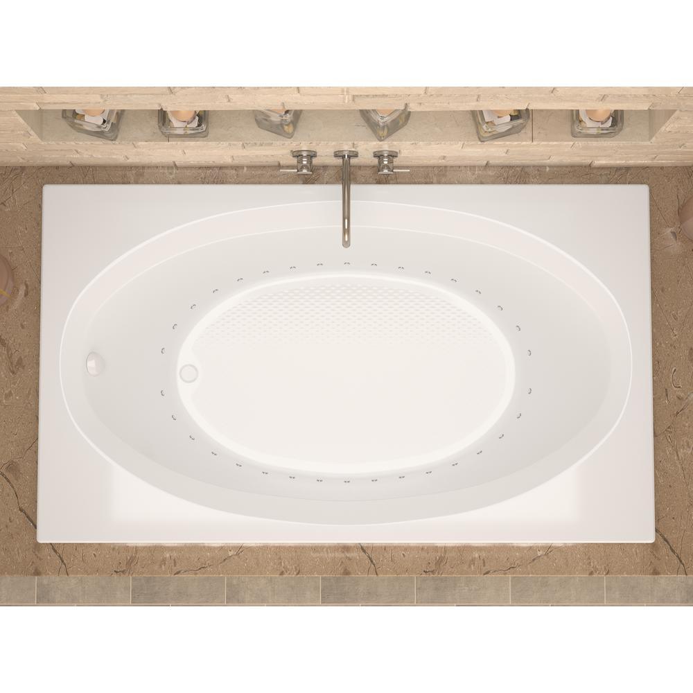 Imperial 7 ft. Acrylic Center Drain Rectangular Drop-in Non-Whirlpool Bathtub in White - Super Arbor