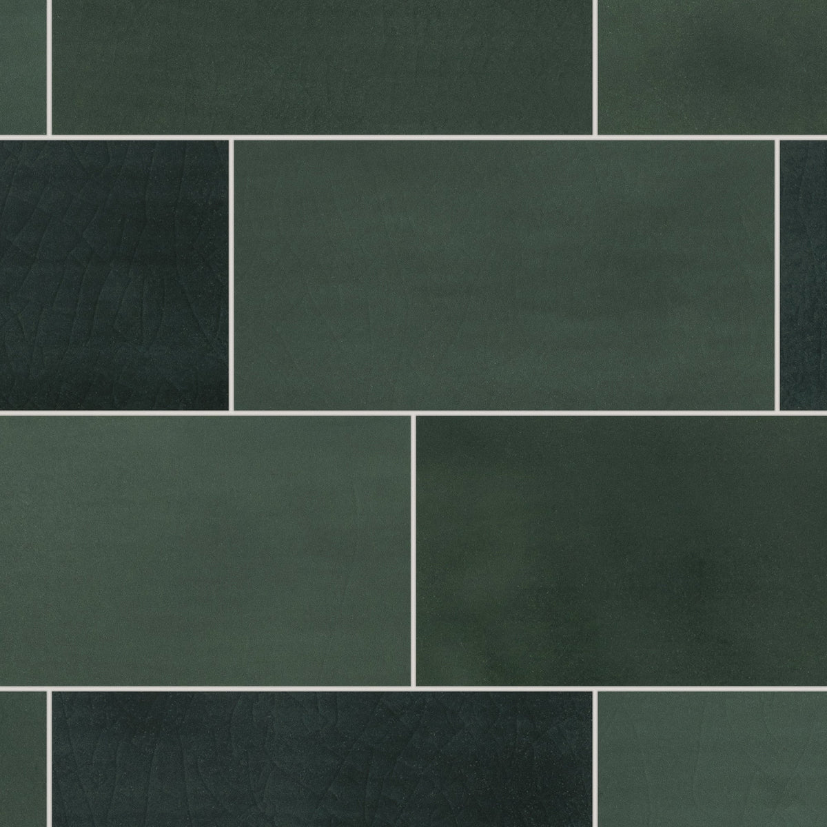 SUNWINGS Green Mixed 3-in x 6-in Matte Composite Subway Peel and stick Mosaic Wall Tile product image