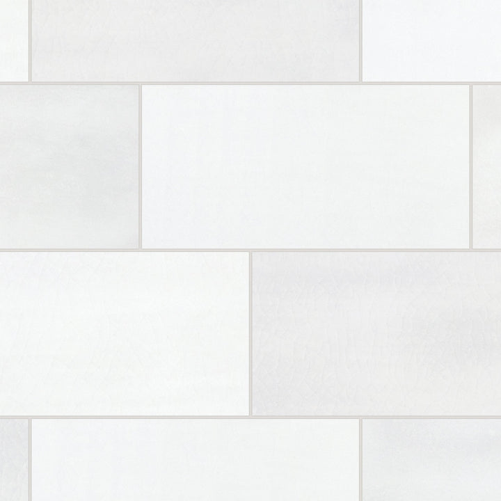 SUNWINGS White Mixed 3-in x 6-in Matte Composite Subway Peel and stick Mosaic Wall Tile product image