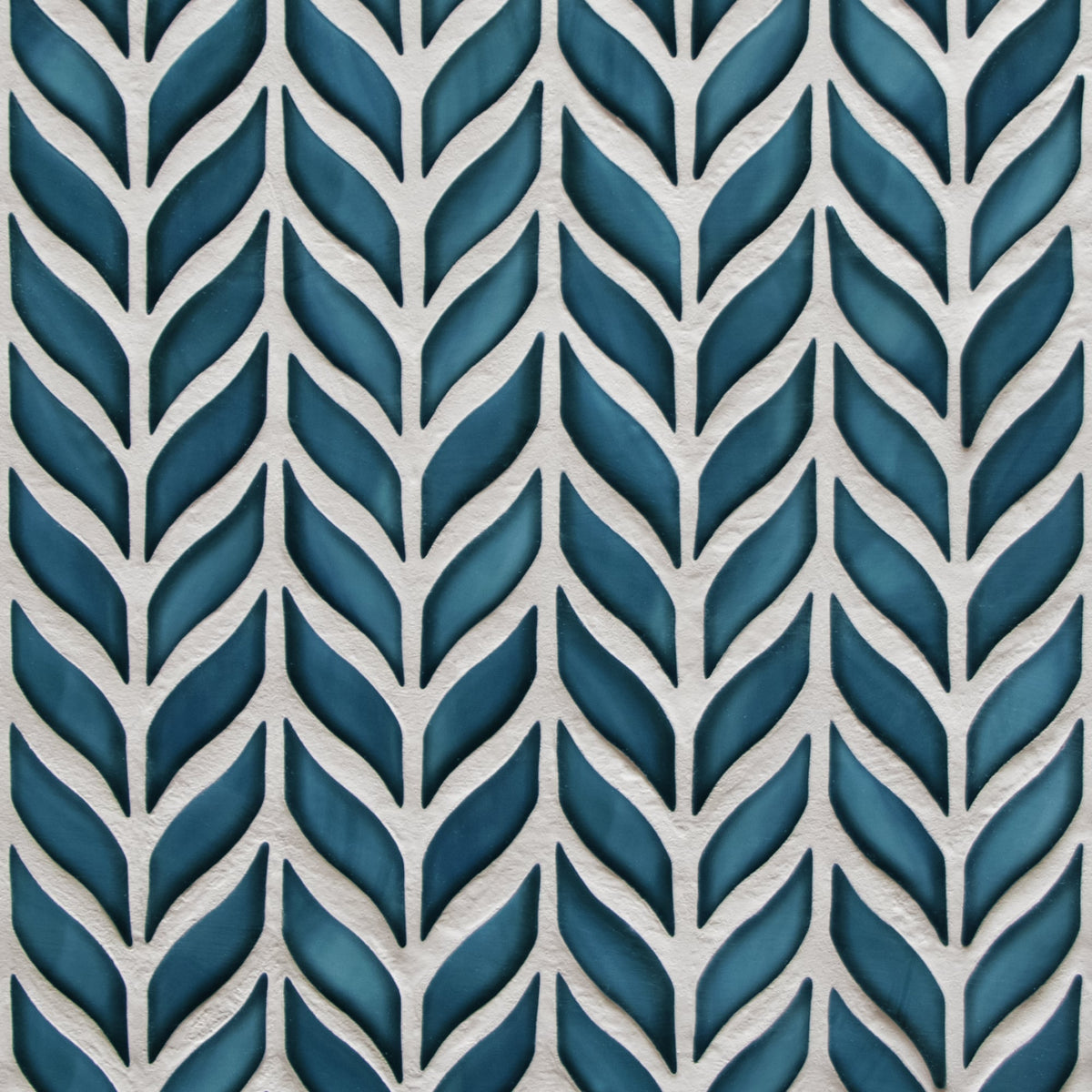 SUNWINGS Leaf Blue 10-in x 11-in Glazed Recycled glass Marble look Mosaic Floor and Wall Tile product image
