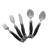 Laguiole 20-Piece Stainless Steel/Black Flatware Set (Service for 4)