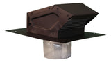Air Vent 4-in x 10.5-in Galvanized Steel Roof Cap Vent and Pipe Flashing, Black