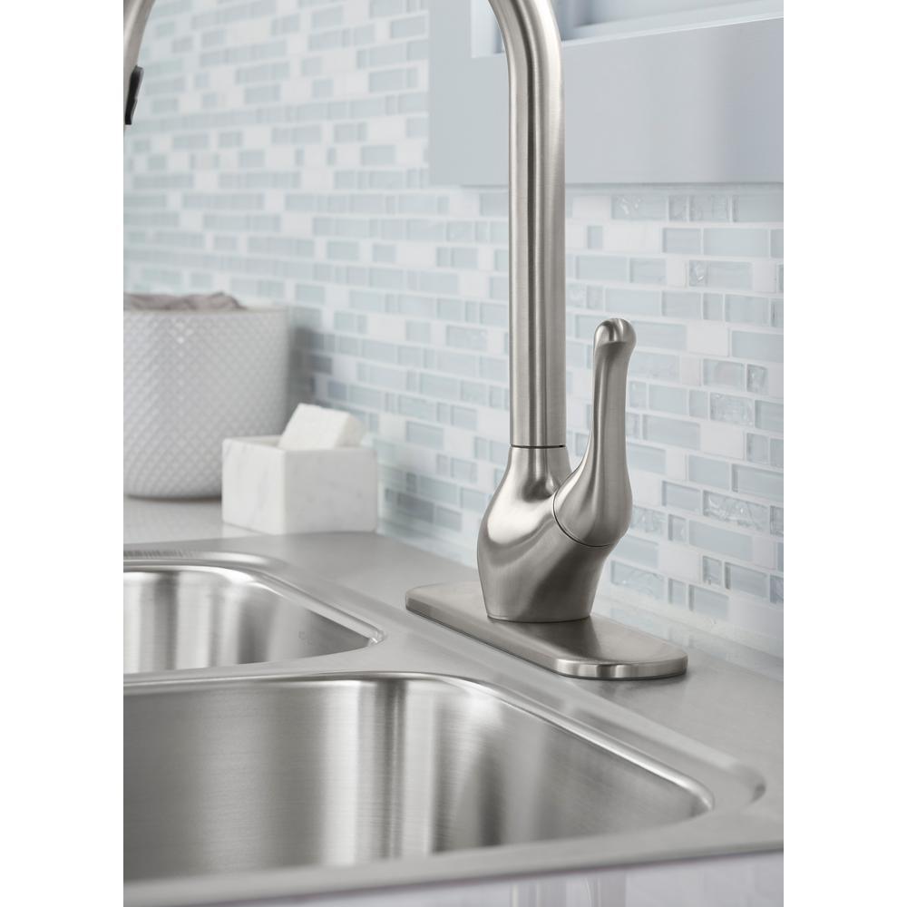 Barossa with Response Touchless Technology Single-Handle Pull-Down Sprayer Kitchen Faucet in Vibrant Stainless - Super Arbor