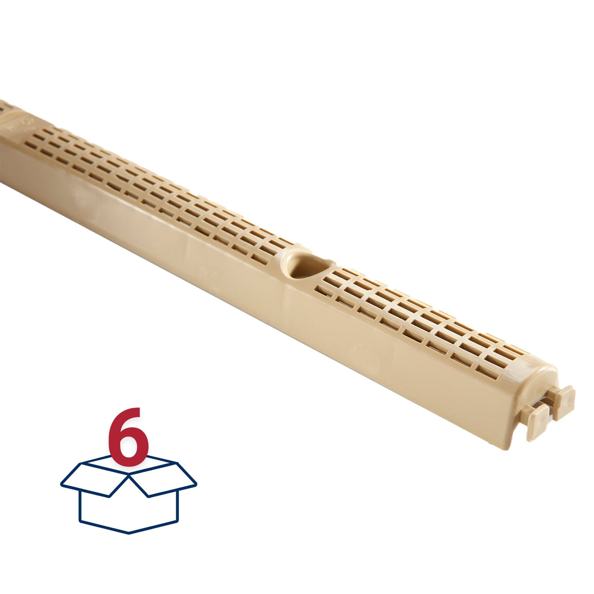 AmeriLux International Vertical Plastic Closure Strip, Tan, 24-in, Vented, 6-Pack