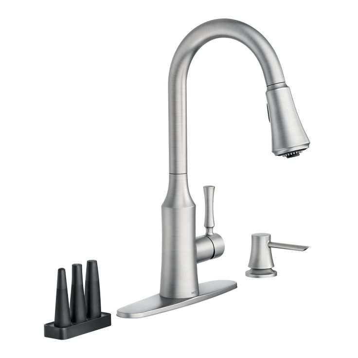 Venango Single-Handle Pull-Down Sprayer Kitchen Faucet with Reflex and Power Clean Attachments in Chrome