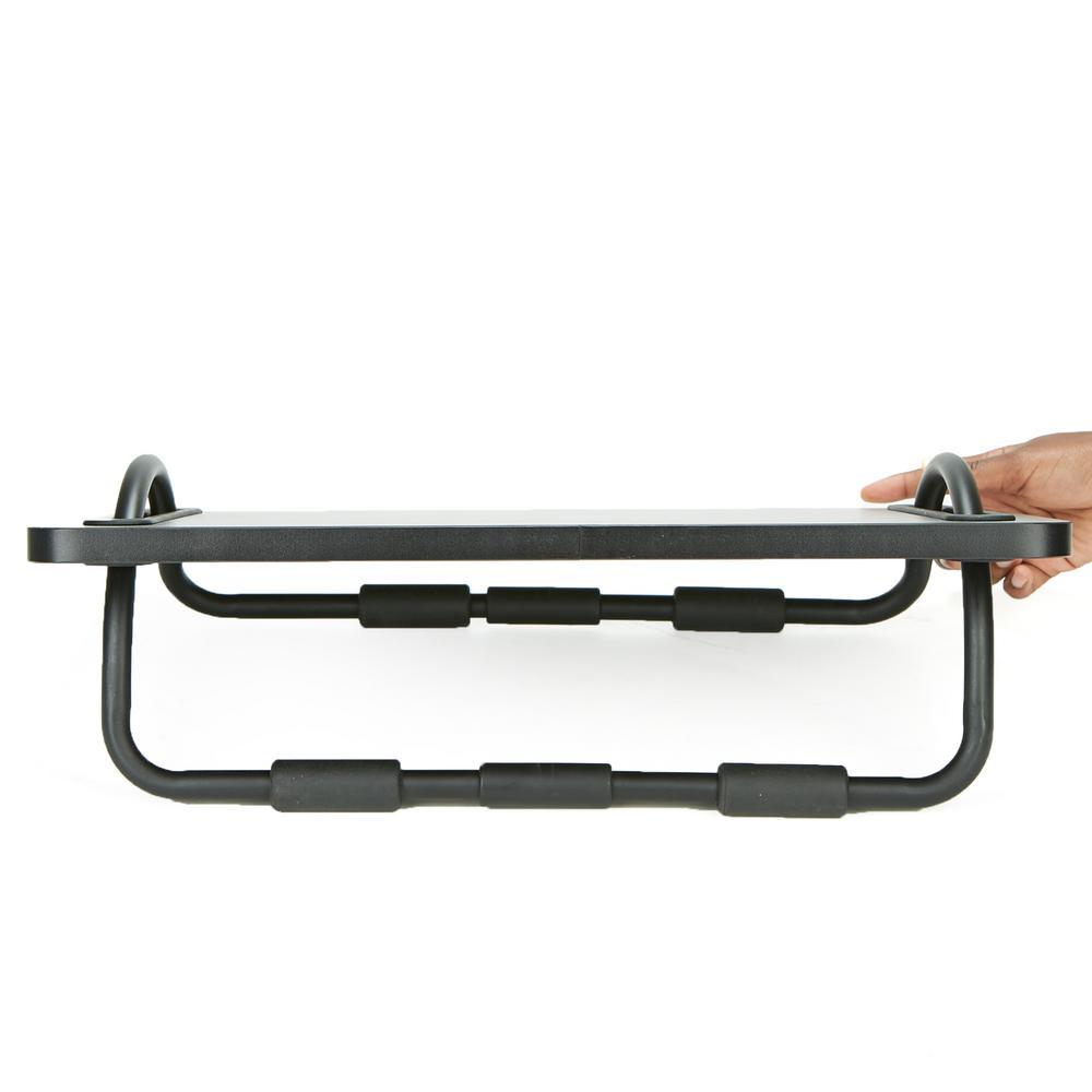 Black Metal Tilting Ergonomic Foot Rest with Smooth Surface and Adjustable Angles - Super Arbor