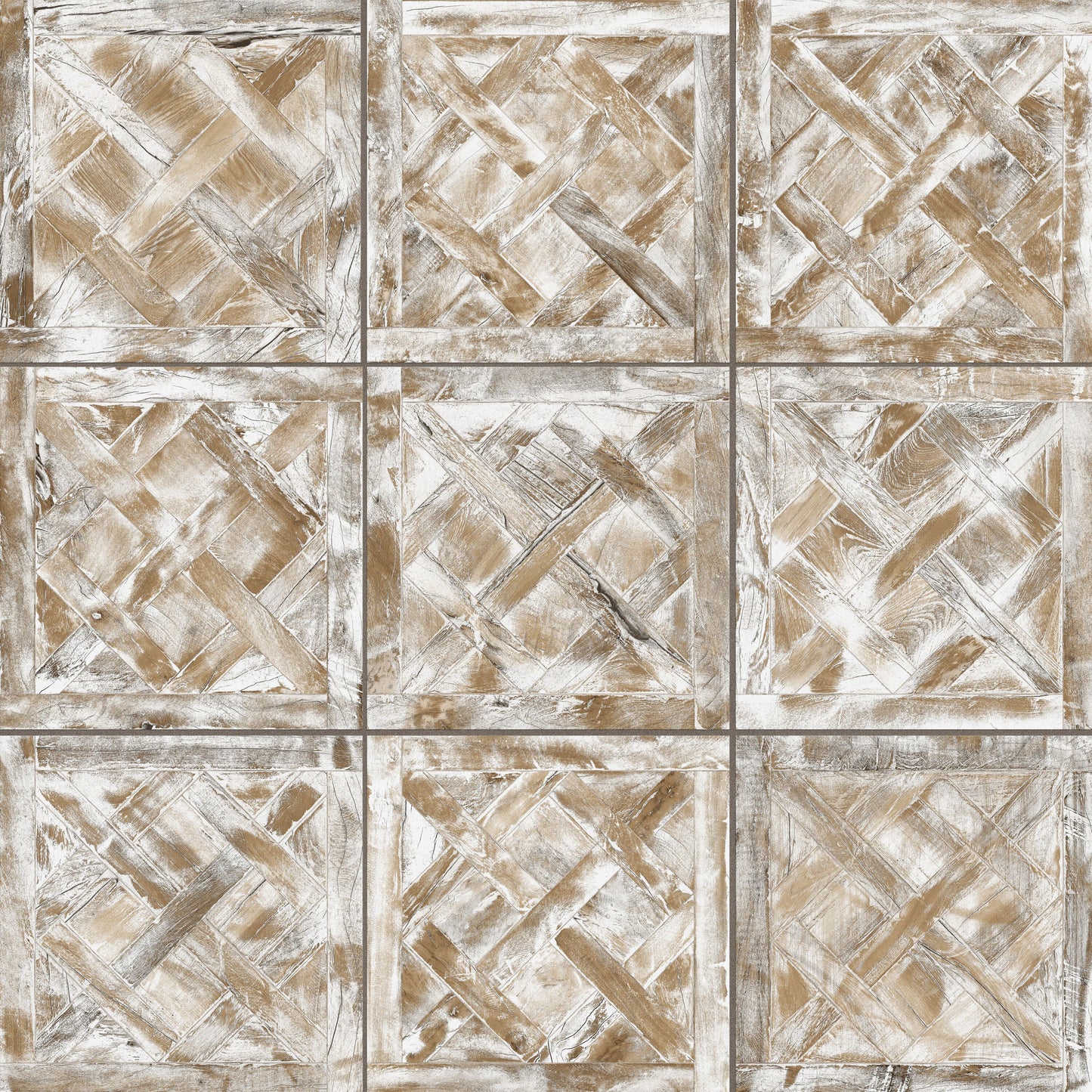 Affinity Tile Kings Forest Lattice White 18-in x 18-in Matte Ceramic Wood look Floor and Wall Tile product image