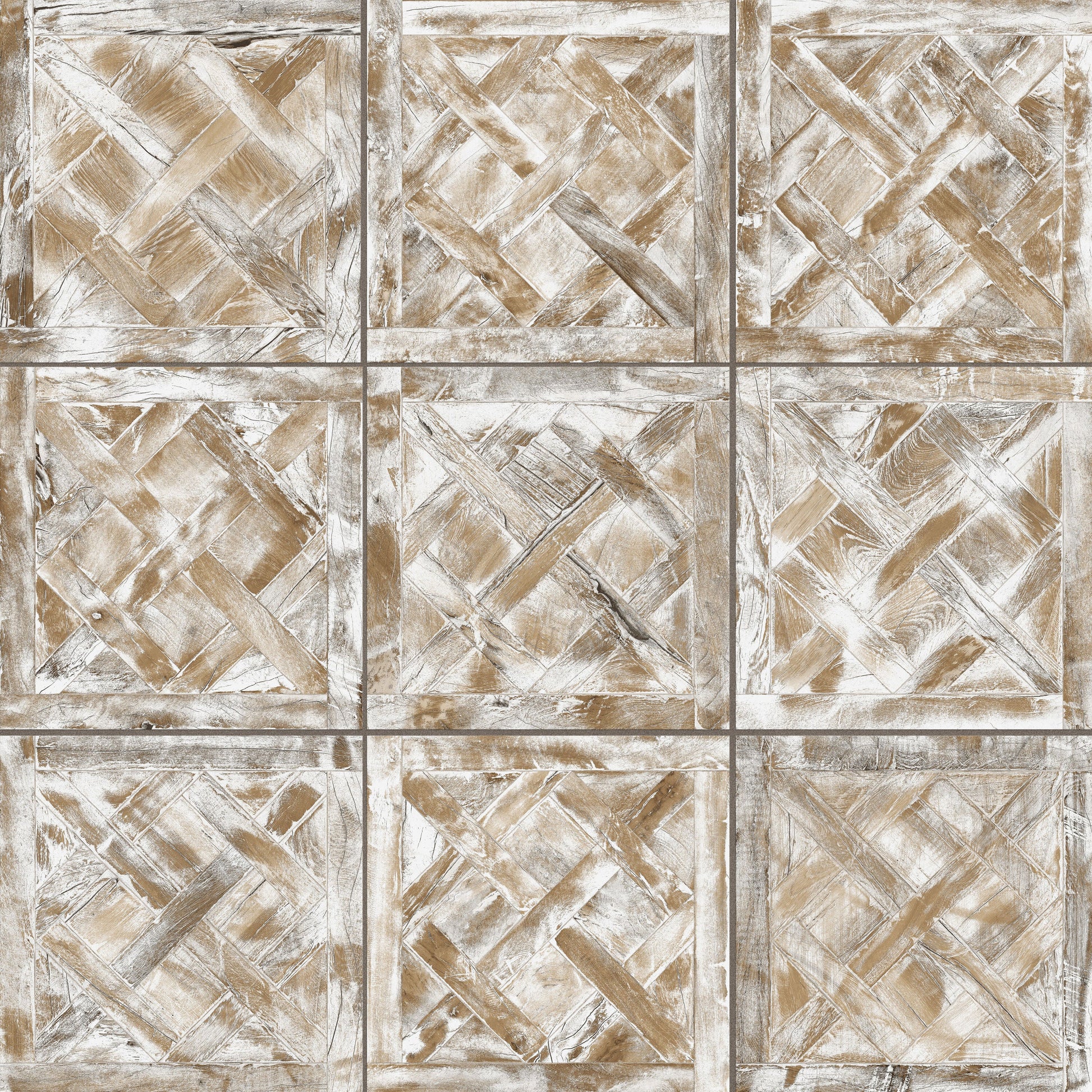 Affinity Tile Kings Forest Lattice White 18-in x 18-in Matte Ceramic Wood look Floor and Wall Tile product image