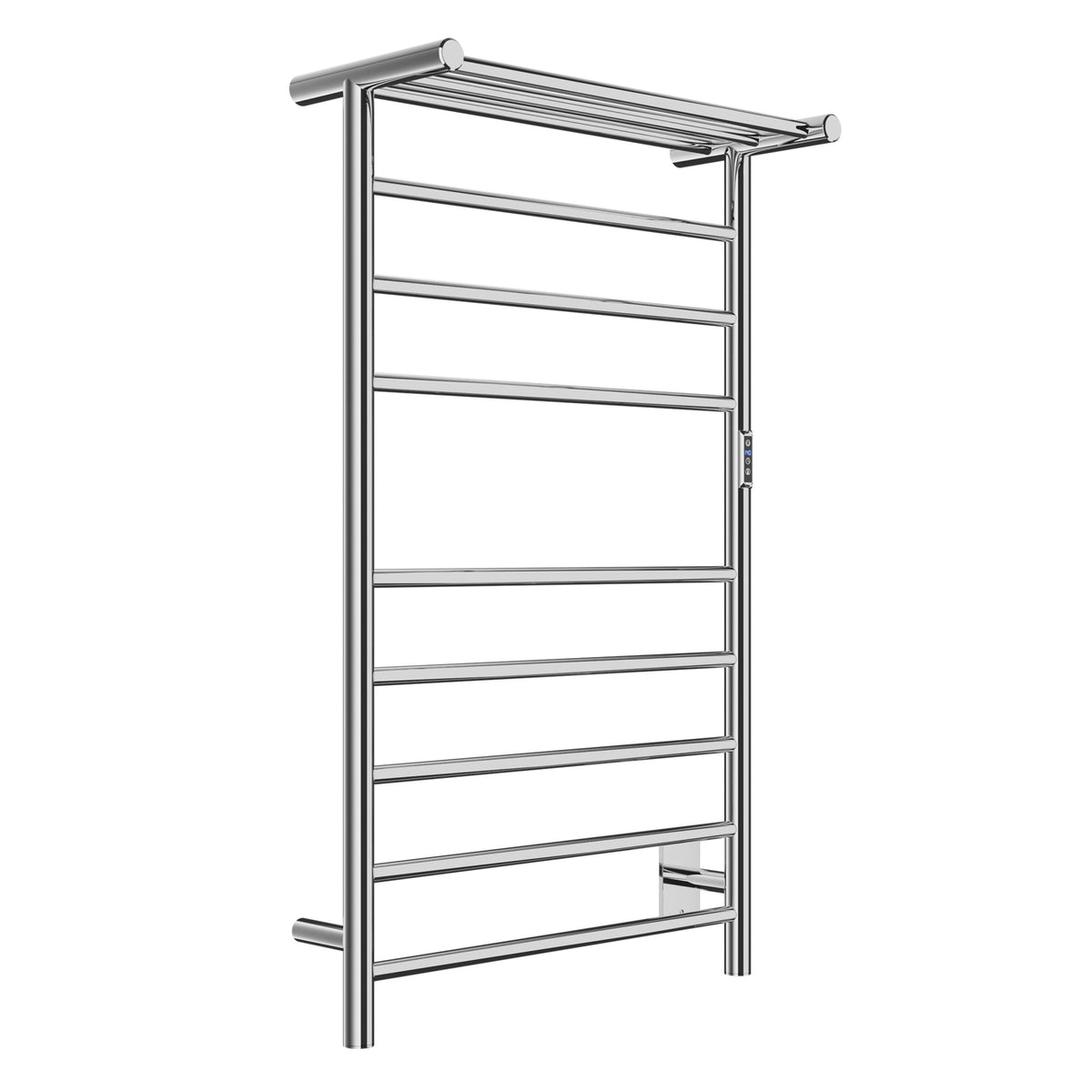 ANZZI Polished Chrome Plug-In Wall-Mount Towel Warmer, 23.62 in W x 39.09 in L x 9.53 in H