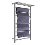 ANZZI Polished Chrome Plug-In Wall-Mount Towel Warmer, 23.62 in W x 39.09 in L x 9.53 in H