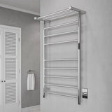 ANZZI Polished Chrome Plug-In Wall-Mount Towel Warmer, 23.62 in W x 39.09 in L x 9.53 in H