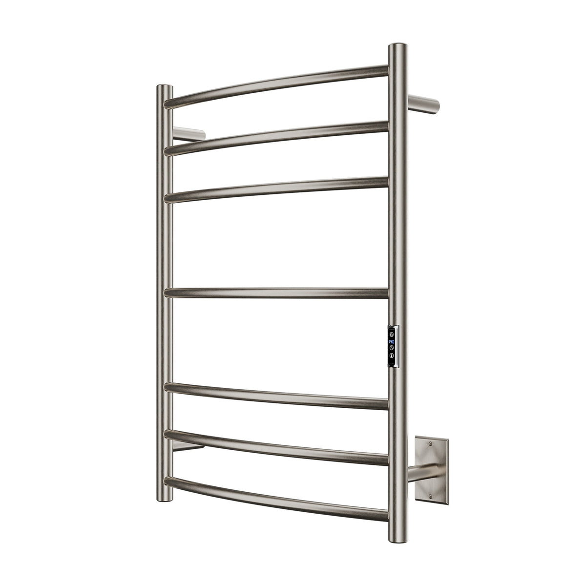 ANZZI Brushed Nickel Plug-In Wall-Mount Towel Warmer, 31.5 x 23.6 in, 7-Bar