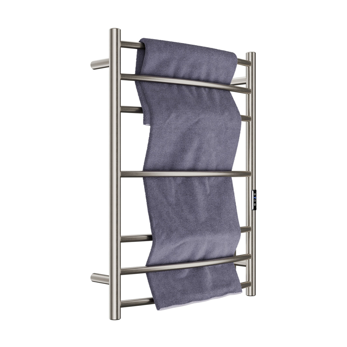 ANZZI Brushed Nickel Plug-In Wall-Mount Towel Warmer, 31.5 x 23.6 in, 7-Bar