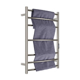 ANZZI Brushed Nickel Plug-In Wall-Mount Towel Warmer, 31.5 x 23.6 in, 7-Bar