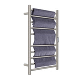 ANZZI Brushed Nickel Plug-In Wall Mount Towel Warmer, 20.08 W x 31.5 H x 4.41 D