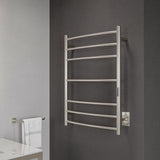 ANZZI Brushed Nickel Plug-In Wall-Mount Towel Warmer, 31.5 x 23.6 in, 7-Bar