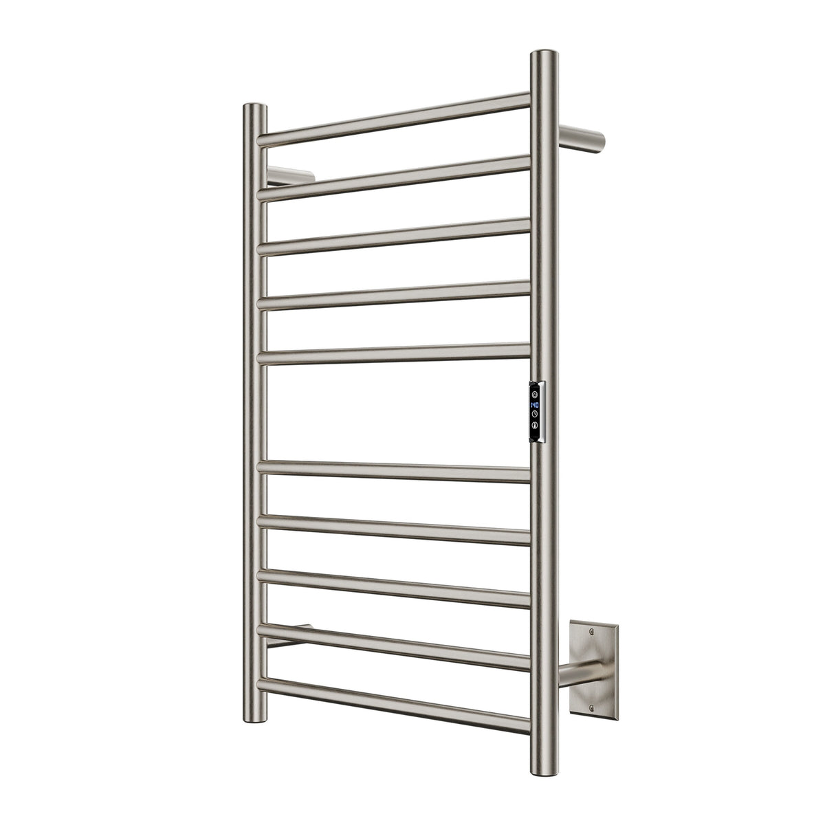 ANZZI Brushed Nickel Plug-In Wall Mount Towel Warmer, 20.08 W x 31.5 H x 4.41 D