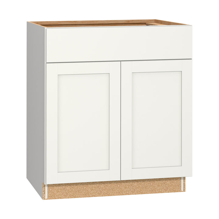 Diamond NOW Arcadia 30-in W x 35-in H x 23.75-in D TrueColor White Door and Drawer Base Stock Cabinet