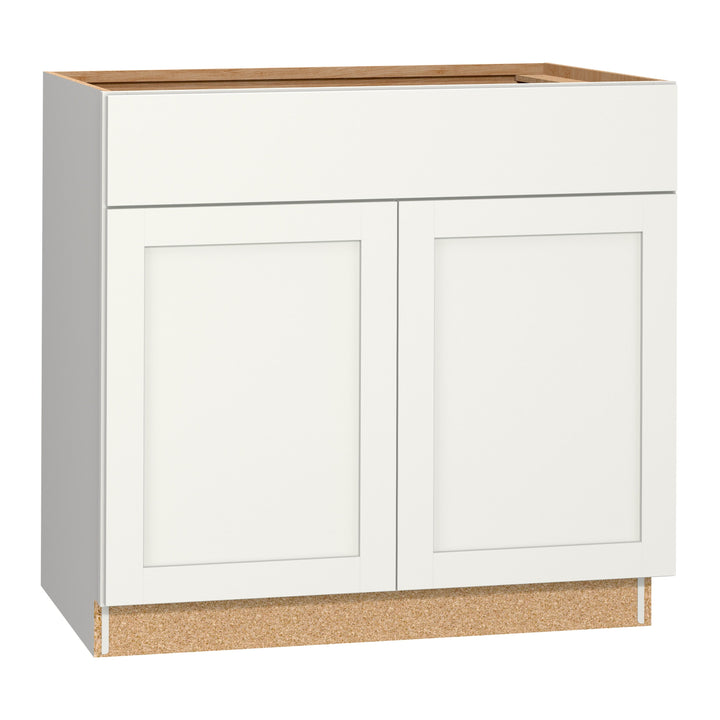 Diamond NOW Arcadia 36-in W x 35-in H x 23.75-in D TrueColor White Door and Drawer Base Stock Cabinet