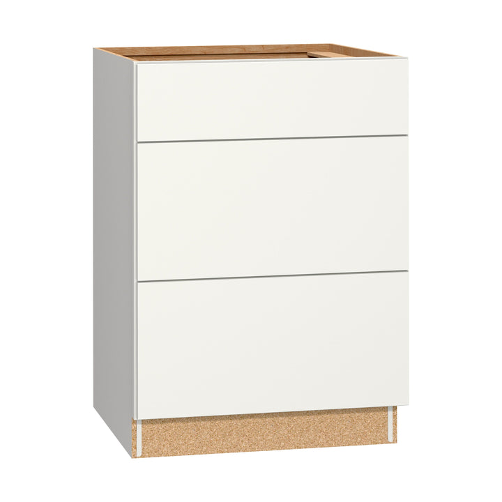 Diamond NOW Arcadia 24-in W x 35-in H x 23.75-in D TrueColor White 3-Drawer Base Cabinet, Fully Assembled