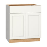 Diamond NOW Arcadia 30-in W x 35-in H x 23.75-in D TrueColor White Sink Base Stock Cabinet